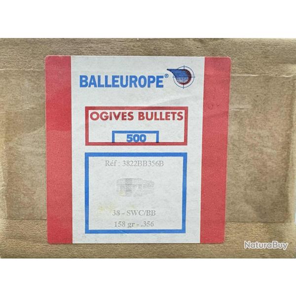 Ogives Balleurope cal 38 swc/bb 158grs dim356 x500