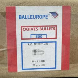 Ogives balleurope cal 38 RN/BB 158grs diam 357 x500