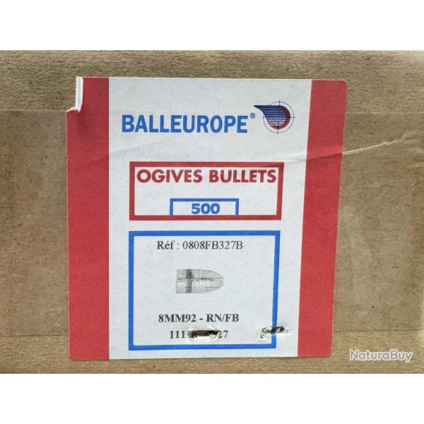 Ogives balleurope 8mm92 111grs diam 327 RN-FB x500
