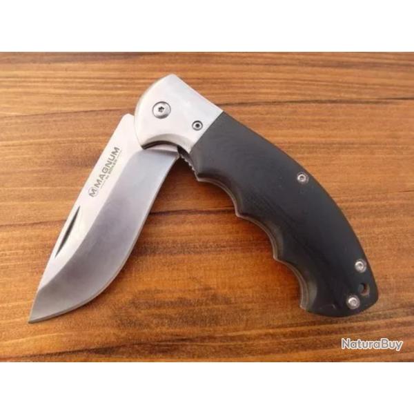 Couteau Pliant B�ker Magnum - Lame Courbe Acier 440A - Manche G10