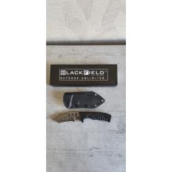 Couteau Tactique BlackField Eagle Eyed - Lame 5mm Titane - &Eacute;tui Kydex