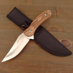 BLACK ICE Couteau de chasse - Acier 440 - &eacute;tui noir