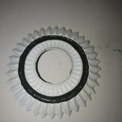 cocarde de casque &agrave; pointe blanc/ vert / blanc  (A25.8134)