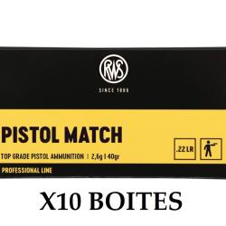 500 Balles RWS 22LR Pistol Match 40gr