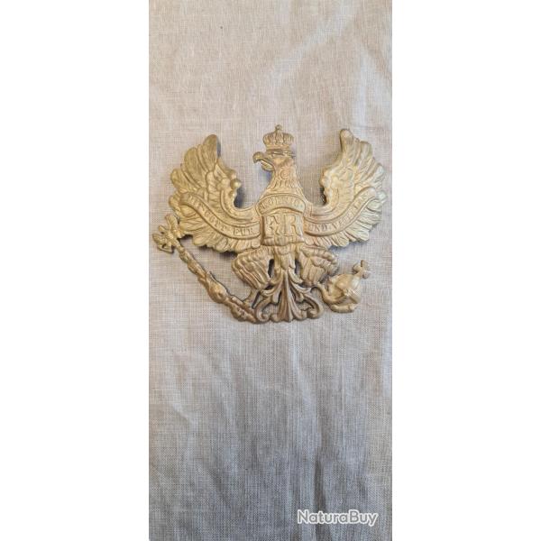 Plaque de casque a pointe,  Prusse laiton WW1  (*L*4*)