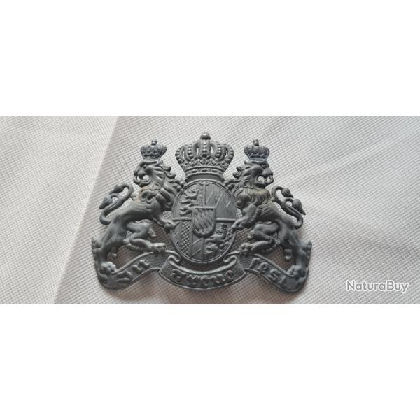 Plaque de casque a pointe,  Bavaroise fer  WW1  ( F47)