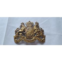 Plaque de casque a pointe,  Bavaroise laiton WW1 ( LAA )