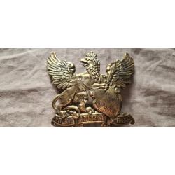Plaque de casque a pointe,  Badoise laiton WW1  (123)