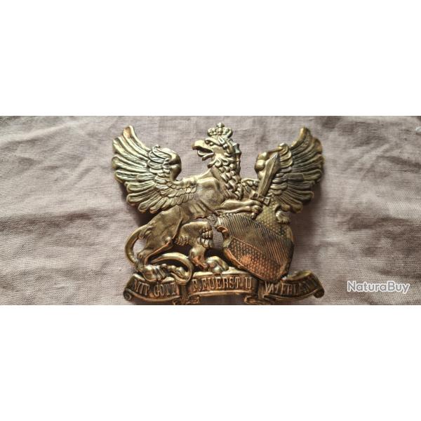 Plaque de casque a pointe,  Badoise laiton WW1  (123)