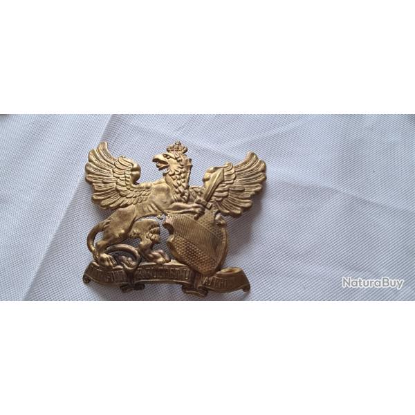 Plaque de casque a pointe,  Badoise laiton WW1  ( LB )