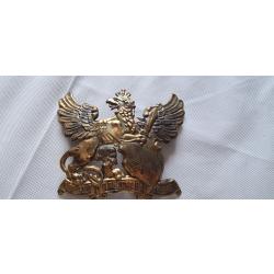 Plaque de casque a pointe,  Badoise laiton WW1  ( LC )