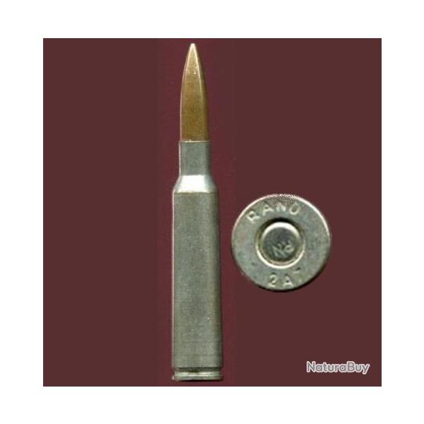 6.5 x 55 KRAG Mle 1894 (Mauser) - marquage : RANO 2A7 - �tui laiton �tam� - balle cuivre pointue