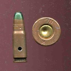 7.62 Tokarev - RARE tra&ccedil;ante pointe verte &eacute;tui acier cuivr&eacute; - URSS - P&eacute;riode Guerre Froide