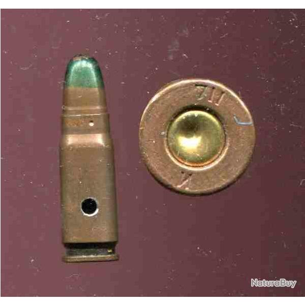 7.62 Tokarev - RARE tra�ante pointe verte �tui acier cuivr� - URSS - P�riode Guerre Froide