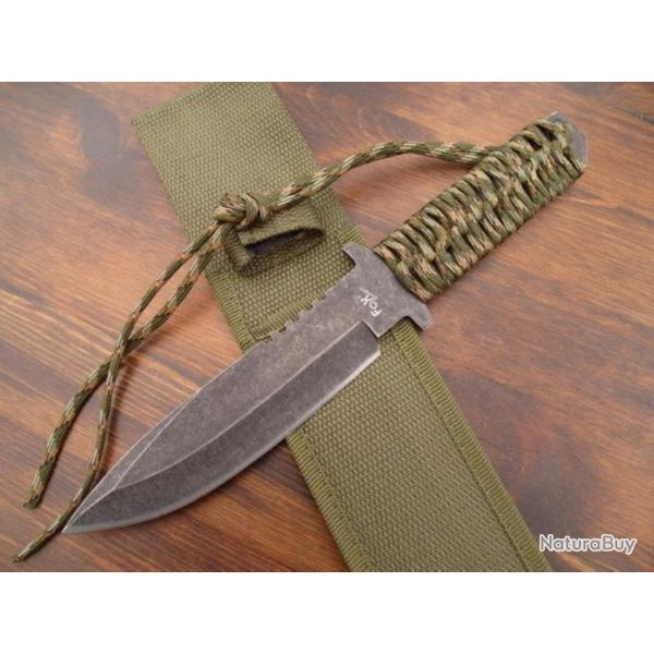 Lame en m�tal noir d�lav� Fox Outdoor 16 cm