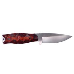 COUTEAU WILDSTEER KASTOR MANCHE PAKAWOOD COCOBOLO TOXIFI&Eacute; LAME BROSS&Eacute;E