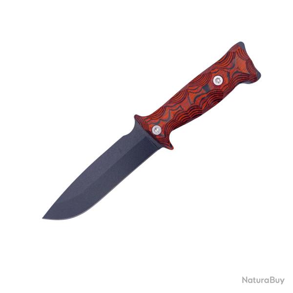 COUTEAU DE SURVIE TARASCO WILDSTEER MANCHE PAKAWOOD COCOBOLO TOXIFI� LAME EPOXY NOIRE