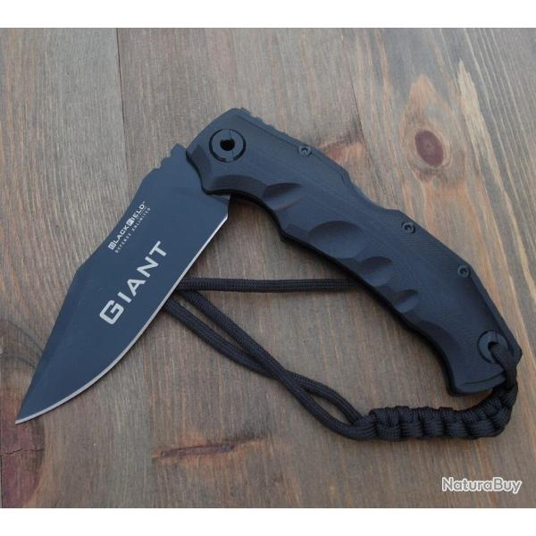 Couteau Pliant  BlackField GIANT -  Acier 440 - Manche G10