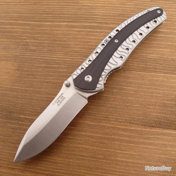 Couteau Pliant Herbertz - Ouverture une Main - Acier AISI 420 - Manche Acier  G10