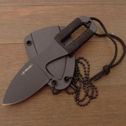 Petit Couteau de Cou Haller Black - Lame Fixe 5,2cm Acier 420