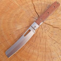 Couteau &agrave; Pain Pliant Herbertz - Lame Crant&eacute;e 11cm Acier 440A