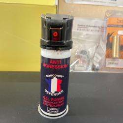 Lacrymog&egrave;ne Bombe de d&eacute;fense Concorde Defender Gel Poivre 50 ml