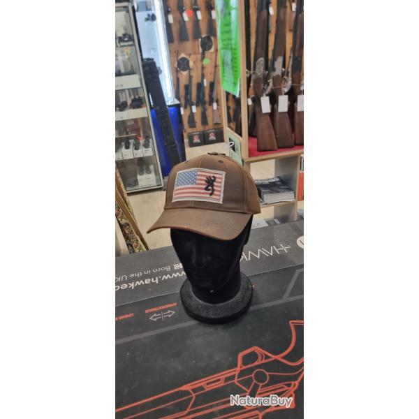 casquette Browning marron drapeau am�ricain