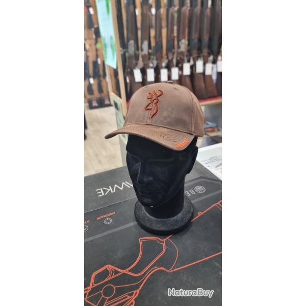 casquette Browning marron drapeau 3D