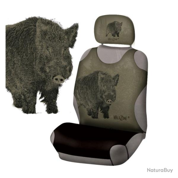 WILDZONE - Housse de si�ge pour voiture avec sanglier