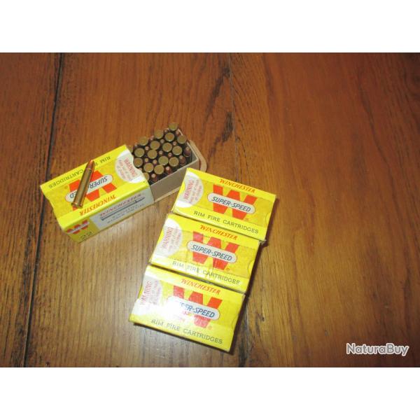 LOT DE 4 BOITES DE 22  WINCHESTER MAGNUM