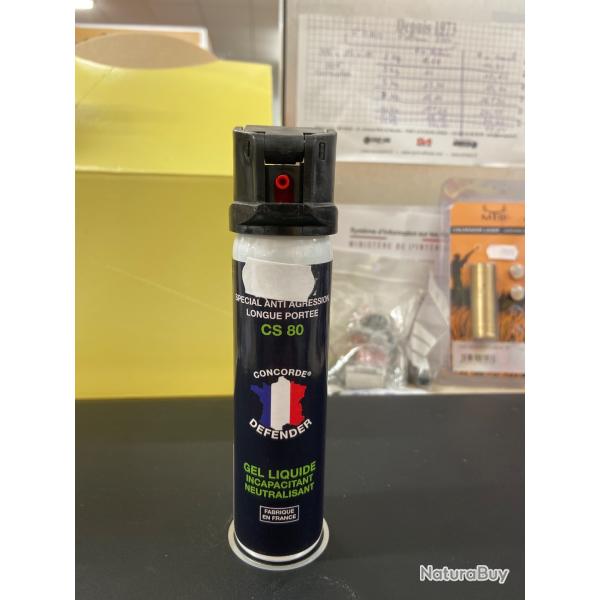 Lacrymogene Bombe De D�fense Concorde Defender A�rosol Gel CS 75 ML