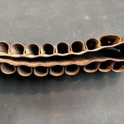 cartouchi&egrave;res en cuir pour catrouches de chasse cal 12 aux encheres destockage chasse