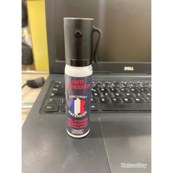 Bombe A�ROSOL Lacrymog�ne GEL POIVRE ANTI-AGRESSION - 25 ML