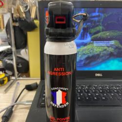BOMBE A&Eacute;ROSOL GEL POIVRE Lacrymog&egrave;ne 100 ML AVEC POIGN&Eacute;E