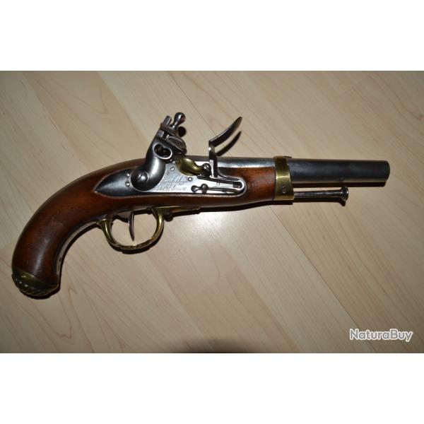 pistolet de sous officier Mle An 13 � silex de la manufacture de St Etienne