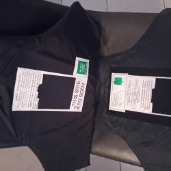 Ench&egrave;re lot de 2 plaques balistiques contre les armes de poings et les lames AEGIS 48X33 et 47x30 cm