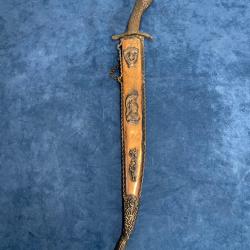 R&eacute;plique couteau, poignard antique grec 1821 comm&eacute;moratif