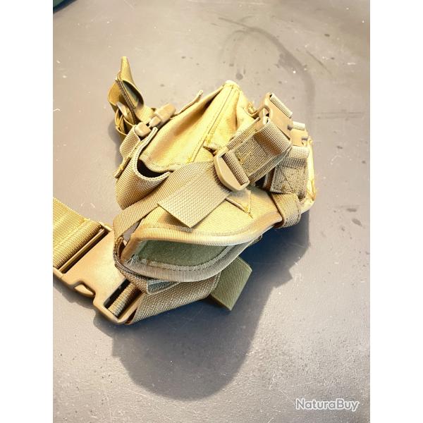 Holster de cuisse souple couleur tan pour droitier