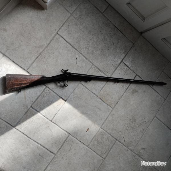 Fusil de chasse � broche, deux coups. Cal. 16