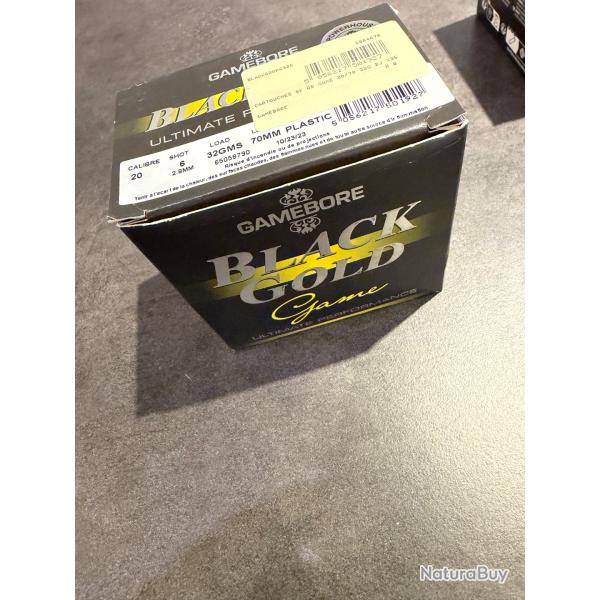 Cartouche Gamebore black gold n6 (cal 20)