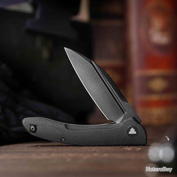 Couteau Trivisa Cuckoo Lame Acier 14C28N Black Manche Micarta Black Liner Lock TVTY30BM14