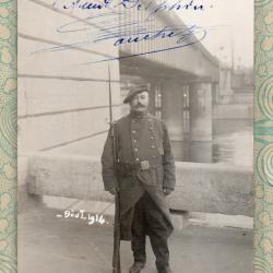CPA - photo soldats en faction -N7375