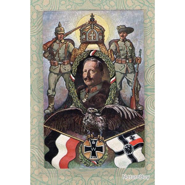 CPA - Premi�re Guerre mondiale, Remerciements, salut et victoire � l'Empereur, Kaiser Guillaum-N7381