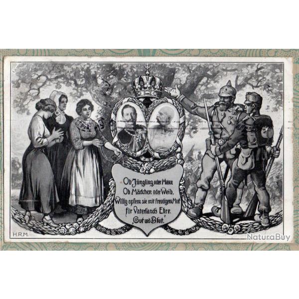 CPA -Premi�re Guerre mondiale, poste de campagne, Kaiser Guillaume II. Empereur Fran�ois-Josep-N7382