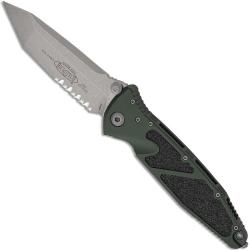 Socom Elite T/E Woodlands Green Apocalyptic Partial Serrated - Microtech