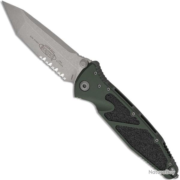Socom Elite T/E Woodlands Green Apocalyptic Partial Serrated - Microtech