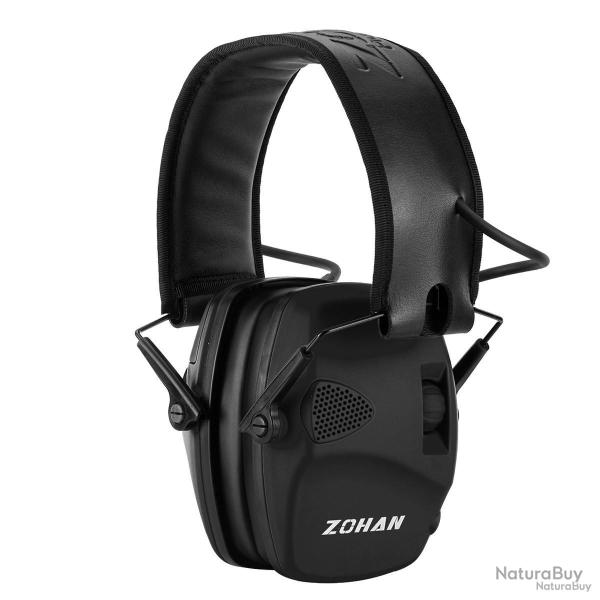 CASQUE ANTIBRUIT �LECTRONIQUE ZOHAN - NOIR - LIVRAISON GRATUITE