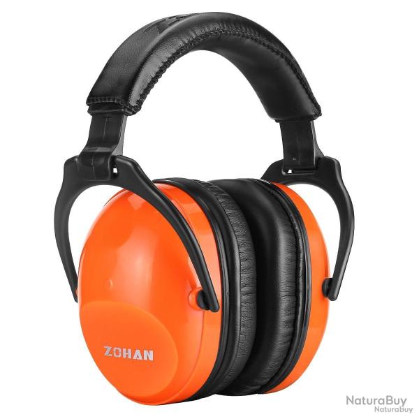 CASQUE ANTIBRUIT POUR ENFANT ZOHAN - NRR 22dB - ORANGE - LIVRAISON GRATUITE