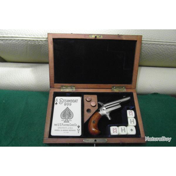 Superbe Colt Deringer 3� Mod�le En Coffret De "gambler"