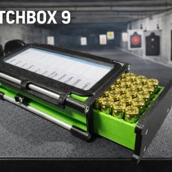 Bo&icirc;te &agrave; munitions 9mm MATCHBOX 9 vert fluo Organisation rechargeur